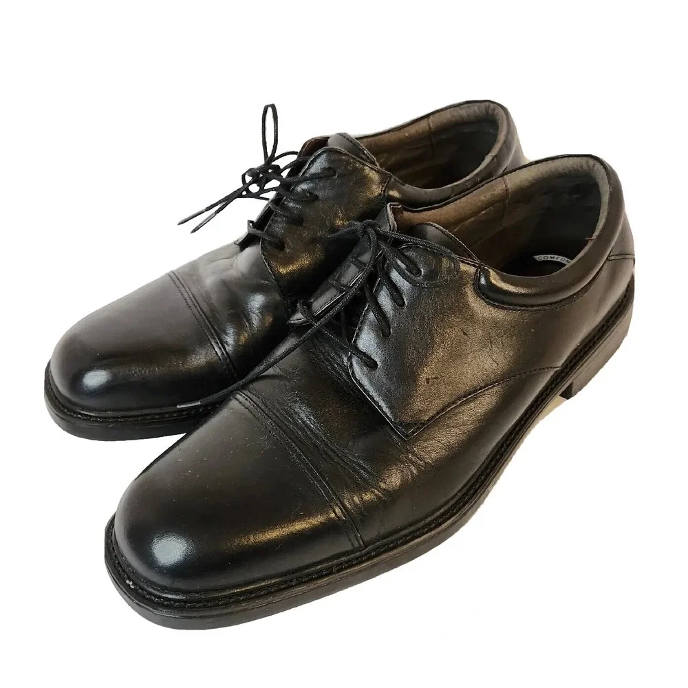 Nunn Bush Comfort Gel Harper Dress‎ Shoes US Size Mens 9.5W Black Loafer Shoes